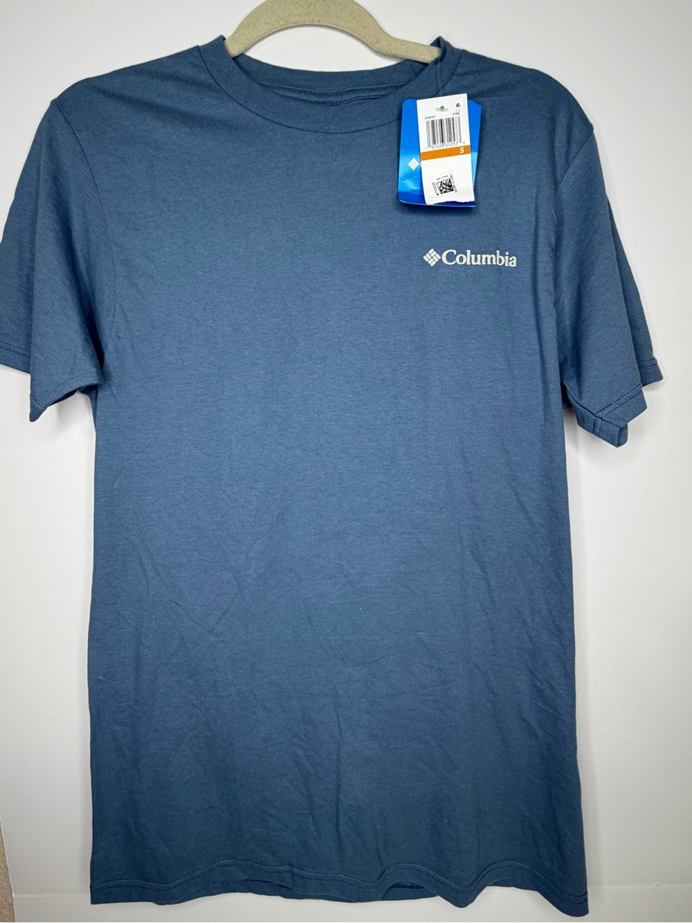 Columbia Men's Short Sleeve Tee in Slate Blue with White Logo